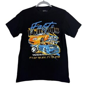 Fast & Furious Shirt Mens Small Black Cars Racing Movie Graphic T-Shirt Tee